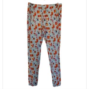Drawstring Colorful Food Themed Pajama Pants Size XL